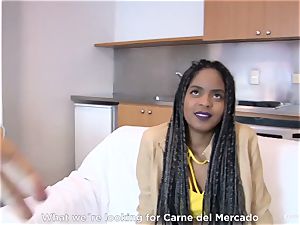 CARNE DEL MERCADO - black Latina Ana Ebano romped deep
