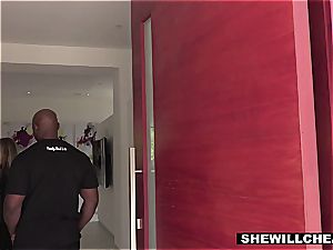 SHEWILLCHEAT - mischievous Real Estate Agent pulverizes big black cock